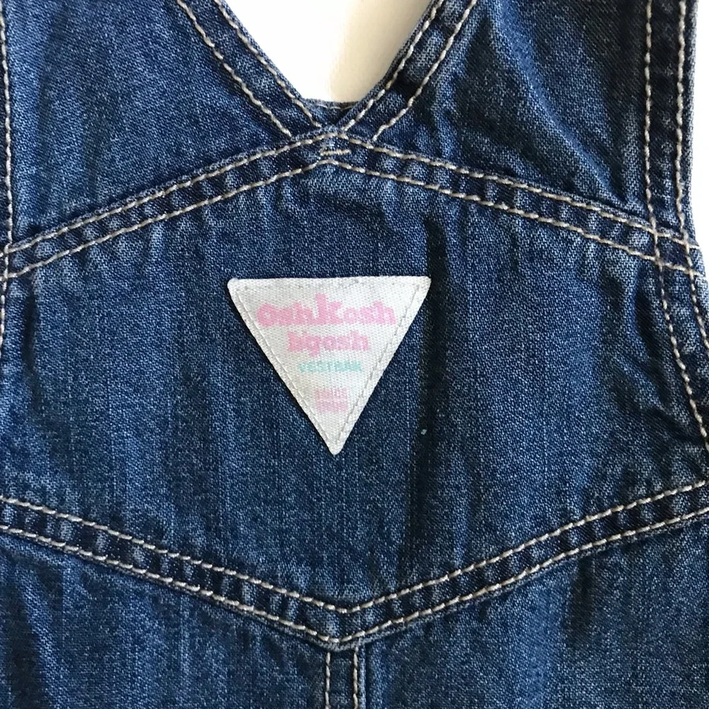 Oshkosh Girls Blue Denim Overall Dress 4T